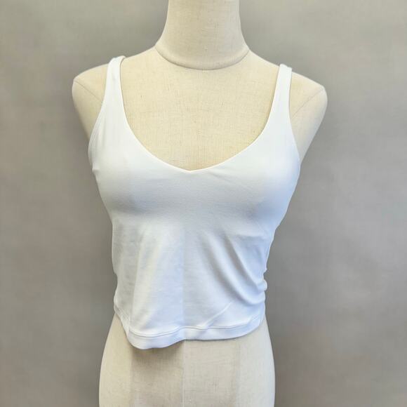 Lululemon Align crop tank in white size 8 built in bra - Picture 1 of 14